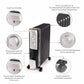 Glen HA7015 Oil Filled Radiator Room Heater 2500W with Turbo Ceramic Fan 400W Black  - 11 Fin