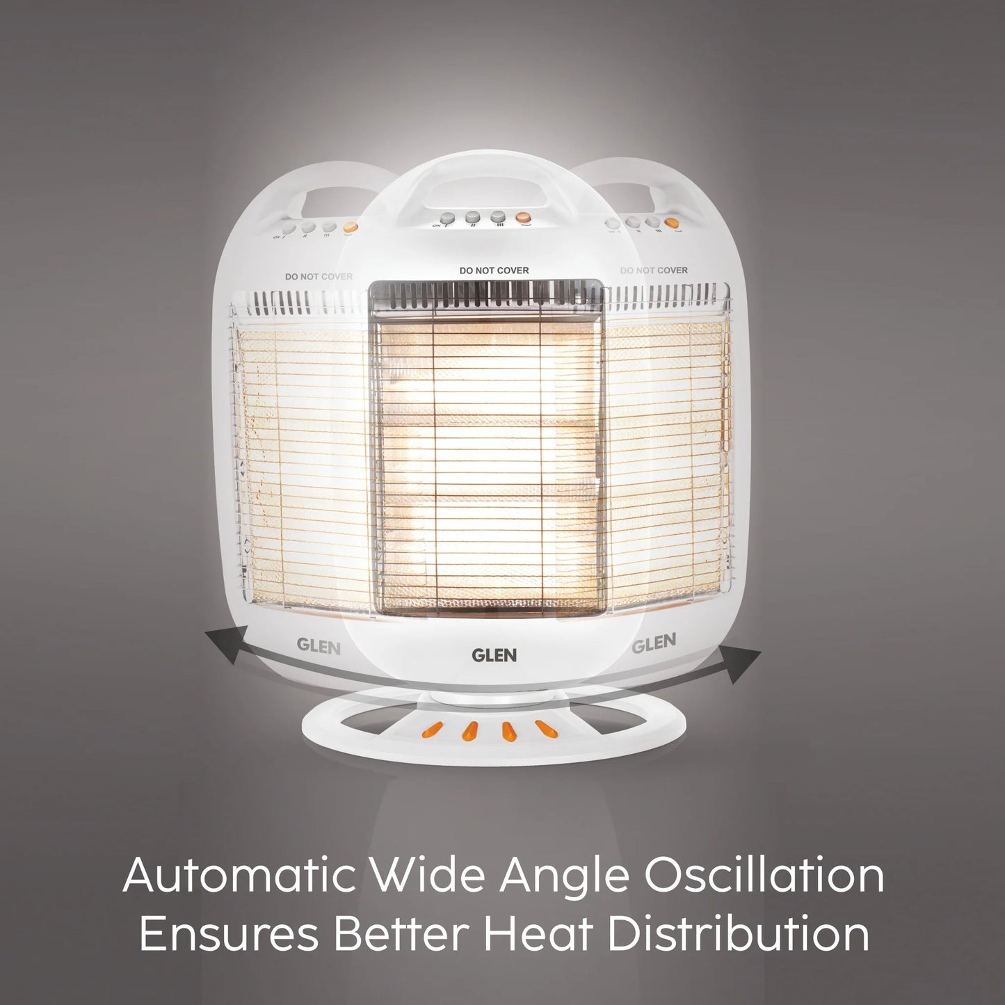 Glen HA7016CH 1200W Electric Carbon Room Heater | 3 Heat Settings | Tip-Over Protection | ISI Certified | Suraj Electronics Delhi NCR