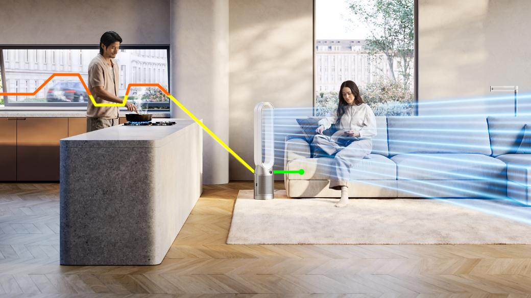 Dyson Air Purifier Cool PC1  ( TP-11 ) | Removes 99.95% of allergens & pollutants as small as PM 0.1 Auto, Sleep and Night modes | Control via remote, App, compatible voice assistants White/Silver | 2 Year Warranty White / Silver