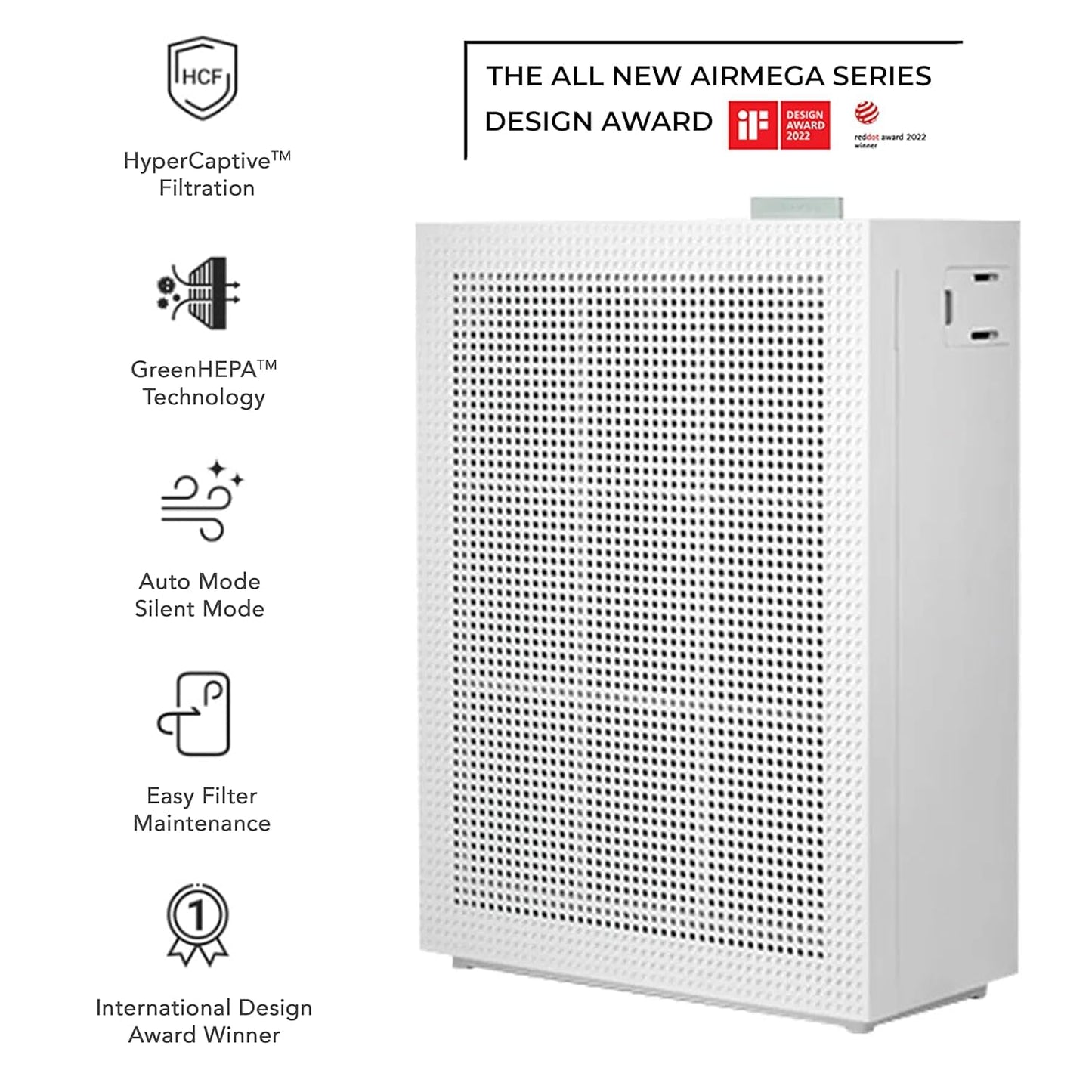 Coway Airmega 150 Air Purifier | Anti-Virus True HEPA | 355 sq ft Coverage |Longest Filter Life 8500 Hours |