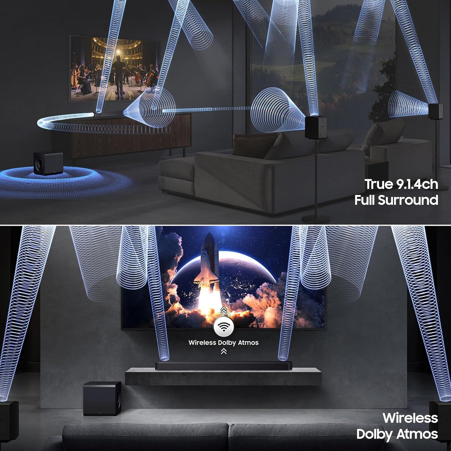 Samsung HW-Q930F/XL 580W True 9.1.4ch Wireless Dolby Atmos Soundbar | SpaceFit Sound Pro | Q-Symphony | Suraj Electronics Delhi NCR