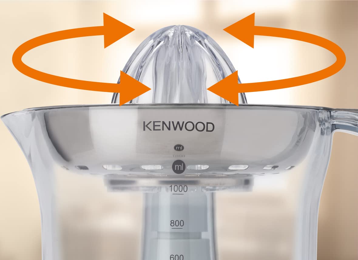 Kenwood JE290A Electric Citrus Juicer 1L | 40W Stainless Steel Filter | 2-Way Rotation | Dishwasher Safe | Suraj Electronics Delhi NCR