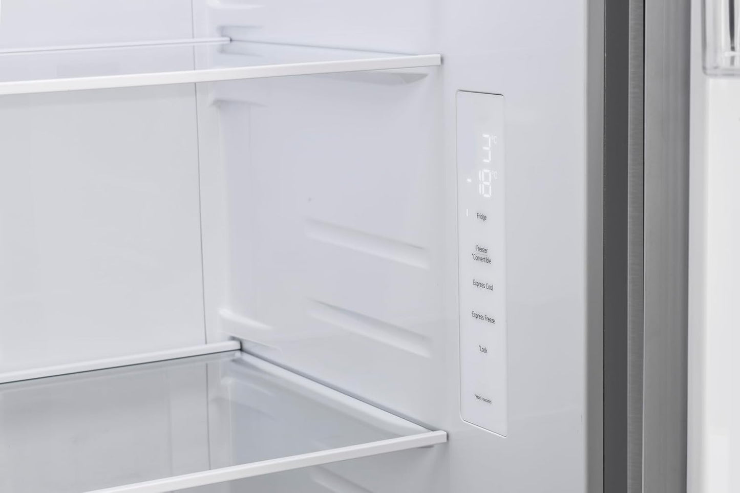 LG GL-B257HDS3 650 L Frost Free Smart Inverter Double Door Side By Side Refrigerator( Dazzle Steel, Convertible)