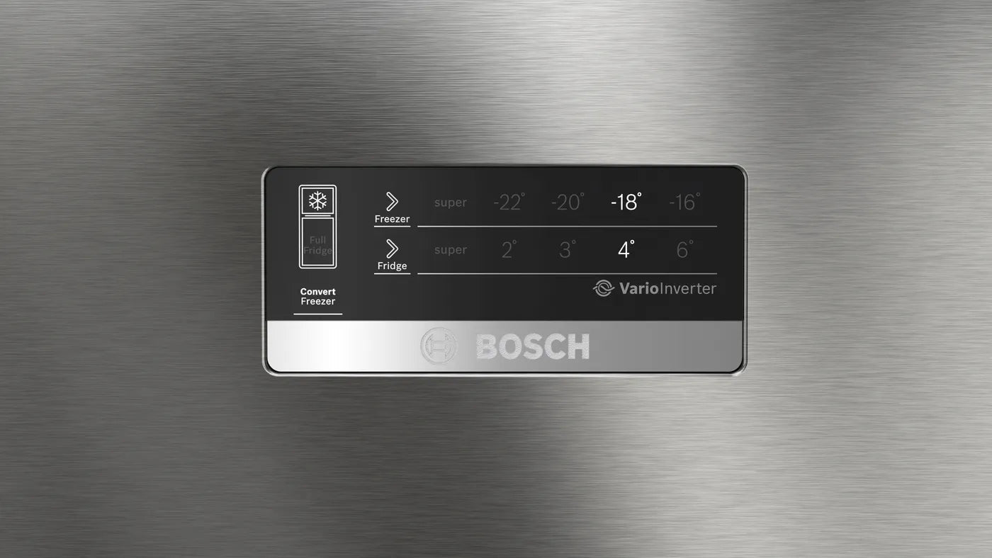 BOSCH CTC29S031I Series 4 269 Litres 3 Star Frost Free Double Door Convertible Refrigerator with Vario Inverter Compressor ( Sparkly Steel)