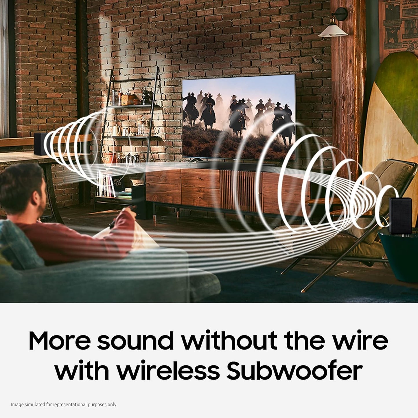 Samsung HW-B450F/XL 2.1 Channel Dolby Digital Soundbar | 300W Power | Wireless Subwoofer | Bluetooth | Game &amp; Bass Boost Modes | Suraj Electronics
