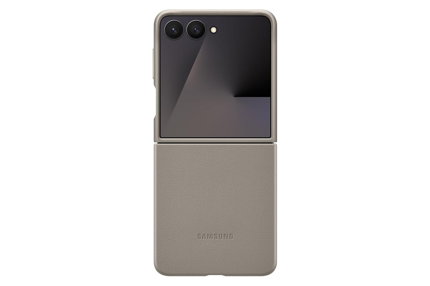 Samsung Galaxy Flip7 Kindsuit Case (Gray) | Vegan Leather | Original Samsung Accessory | Suraj Electronics Delhi NCR