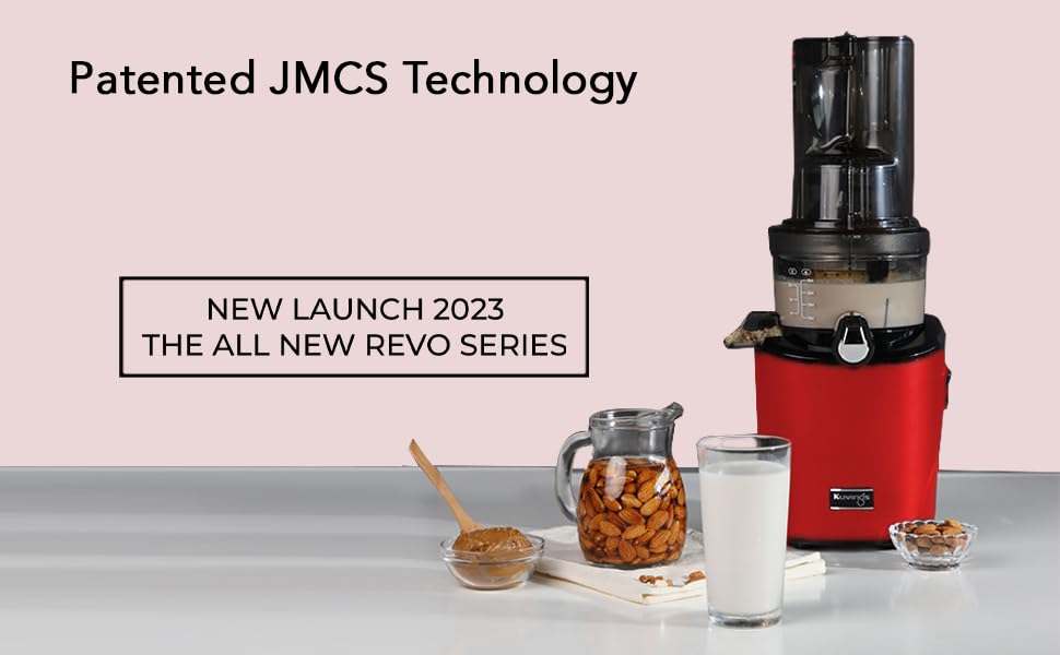 Kuvings REVO830 Red Luxury Cold Press Whole Slow Juicer, World's 1st Patented Auto-Cutting Auger to reduce juicing time, 12 Yrs Motor Warranty, 240W Strong Motor, All-in-1 Fruit & Vegetable Juicer