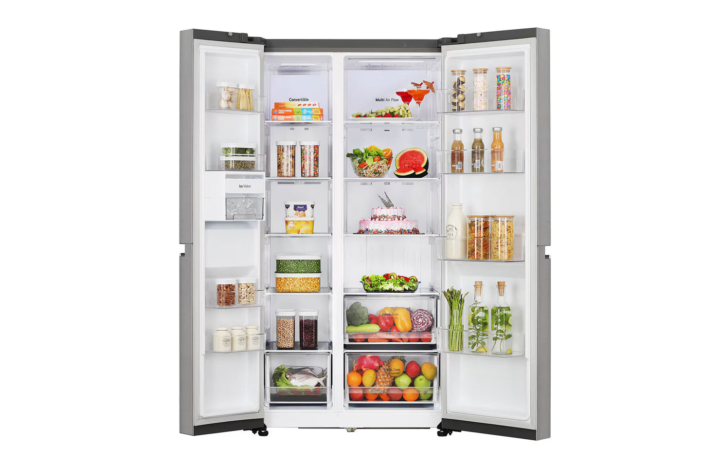 LG GL-B257HPZ3 650 L Side-by-Side Refrigerator | Convertible | Door Cooling+™ | Smart Inverter Compressor | 3 Star | Suraj Electronics Delhi NCR