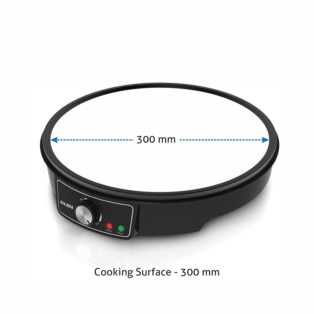 Glen SA-3038N Electric Dosa Maker (1000W, Black) | Adjustable Temperature | Non-Stick Coating | Suraj Electronics Delhi NCR