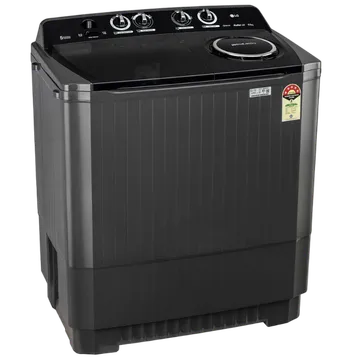 LG P8535SLMZ 8.5 Kg 5 Star Semi Automatic Top Load Washing Machine | Roller Jet Pulsator | Soak & Wind Jet Dry | 1400 RPM | Rat Away | Full Black