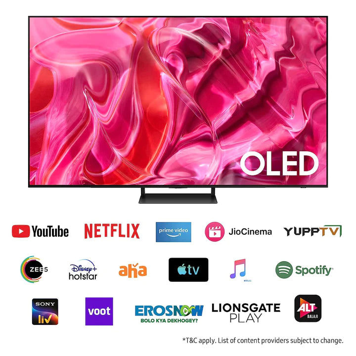 Samsung 163 cm QA65S90CAKLXL (65 inches) 4K Ultra HD Smart OLED TV (Titan Black)