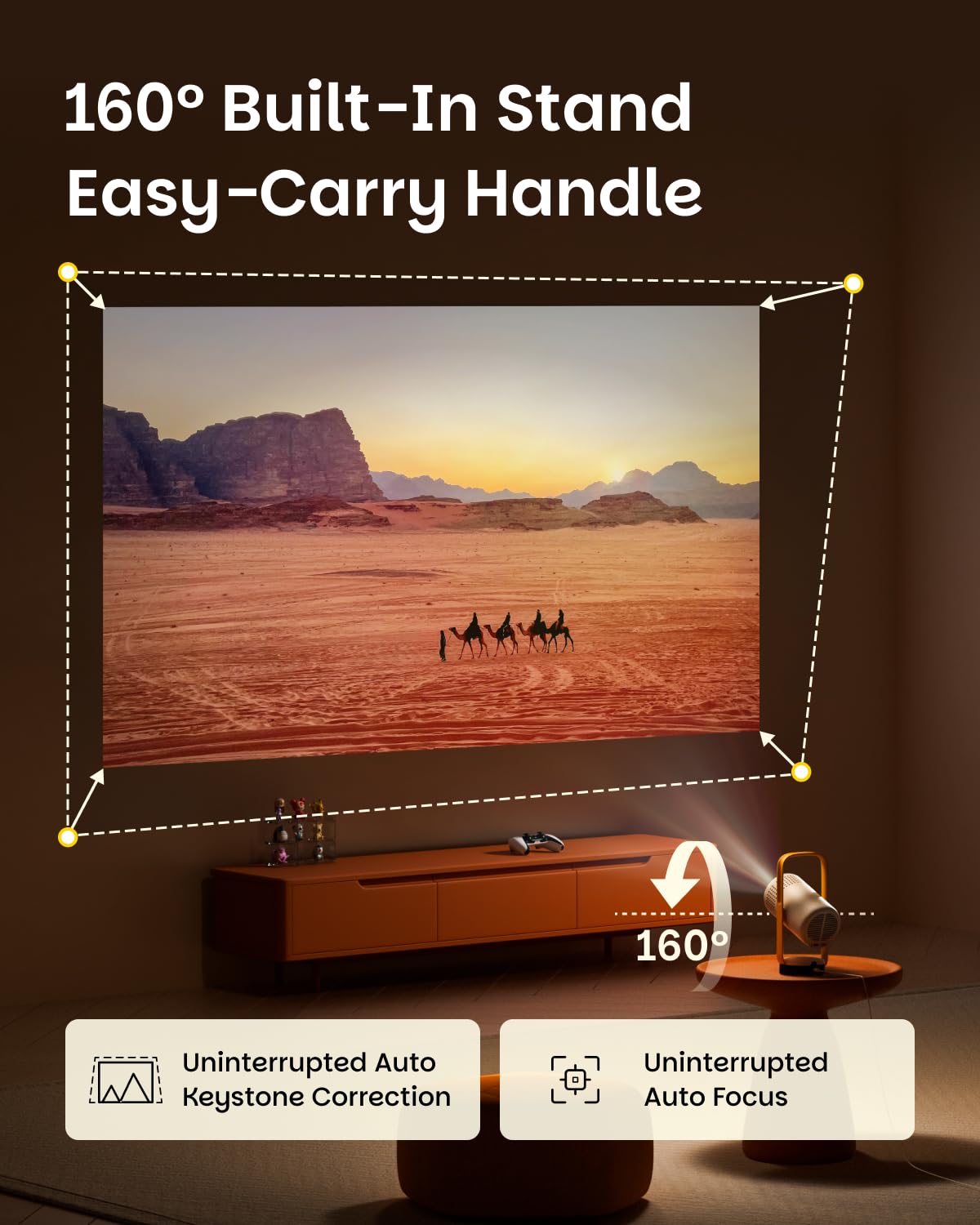 XGIMI Vibe One Portable Projector (Ash) | Full HD 1080p | Auto Focus | Bluetooth | Compact &amp; Lightweight | Suraj Electronics Delhi NCR