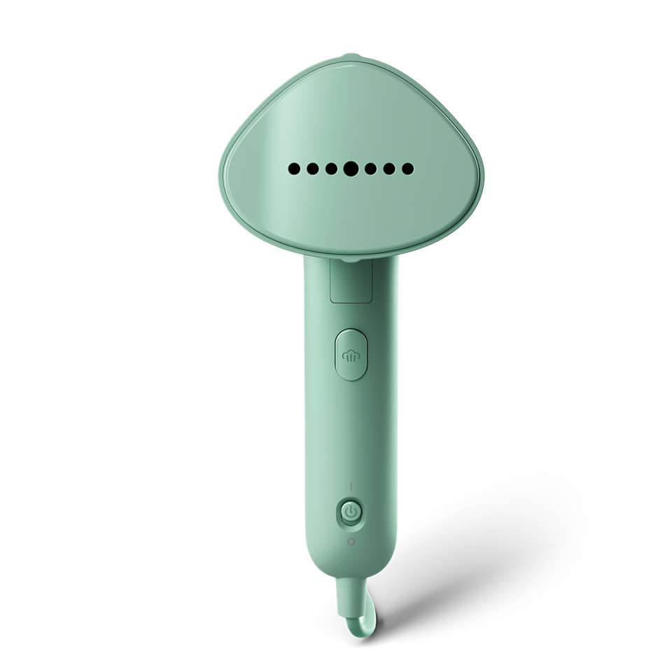 Philips STH3010/70 Handheld Garment Steamer 1000W | Foldable | 20g/min Continuous Steam | 100ml Detachable Water Tank | Compact & Travel-Friendly | Light Green