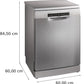 Bosch Series 6 15 Place Settings Dishwasher (SMS6HMI01I) | IOT Enabled | EcoSilence Drive | Intensive Kadhai Wash | Silver Inox | Suraj Electronics Delhi NCR