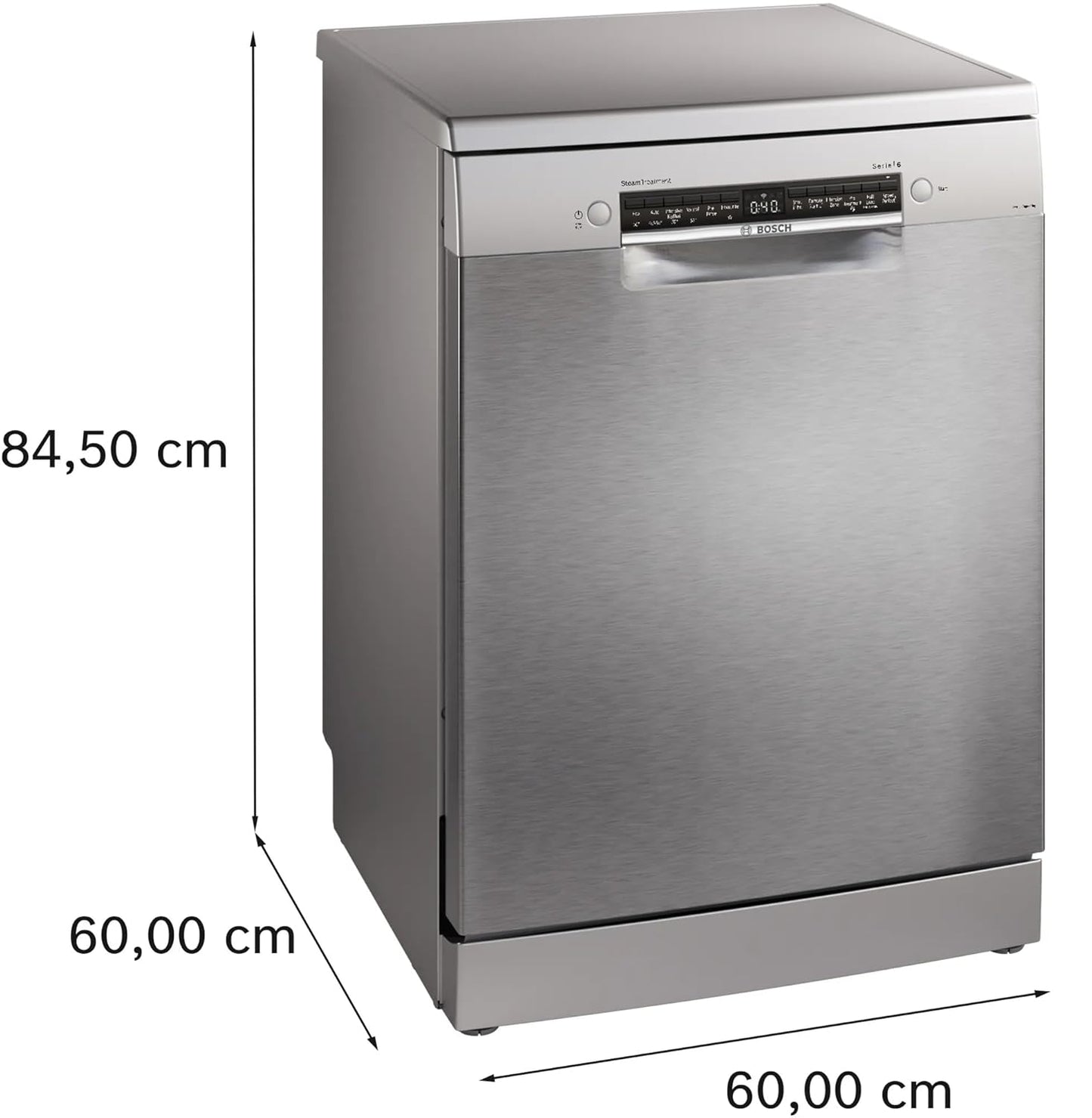 Bosch Series 6 15 Place Settings Dishwasher (SMS6HMI01I) | IOT Enabled | EcoSilence Drive | Intensive Kadhai Wash | Silver Inox | Suraj Electronics Delhi NCR