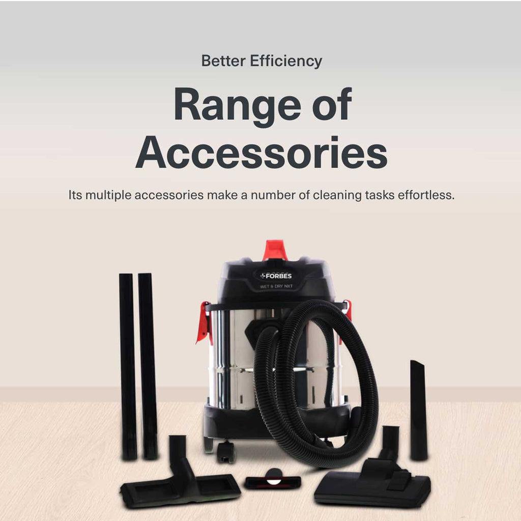 Eureka Forbes Wet & Dry NXT 12L Vacuum Cleaner with Blower | Stainless Steel Body | 1380W