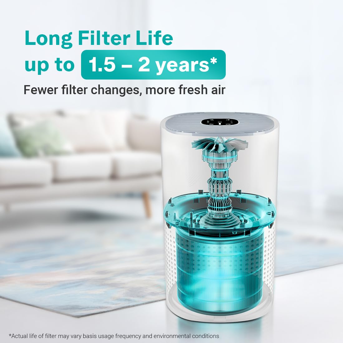 Forbes Air Purifier 270 with True HEPA H13 | 360° Air Intake | 365 Sq Ft