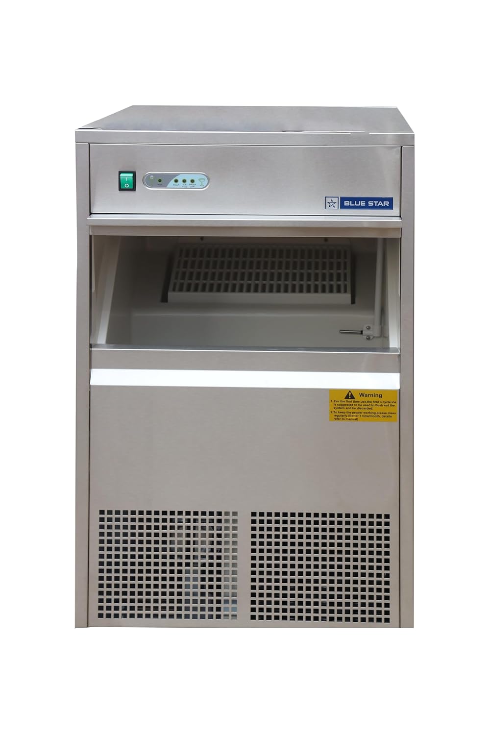Blue Star  ICM50  Ice Cube Machine with 50 kg Production and 10 KG storage capacity per 24 hours (ICM50, 50Kg)