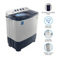 Voltas Beko WTT80DBLT 8 Kg Semi-Automatic Top Load Washing Machine | Double Waterfall | Soft Close Lid | Dual Cassette Filter | 1300 RPM Fast Dry | Sky Blue | Suraj Electronics