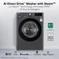 LG FHP1208Z3M 8 Kg 5 Star AI Direct Drive Front Load Washing Machine with Steam &amp; 6 Motion DD | Suraj Electronics Delhi NCR