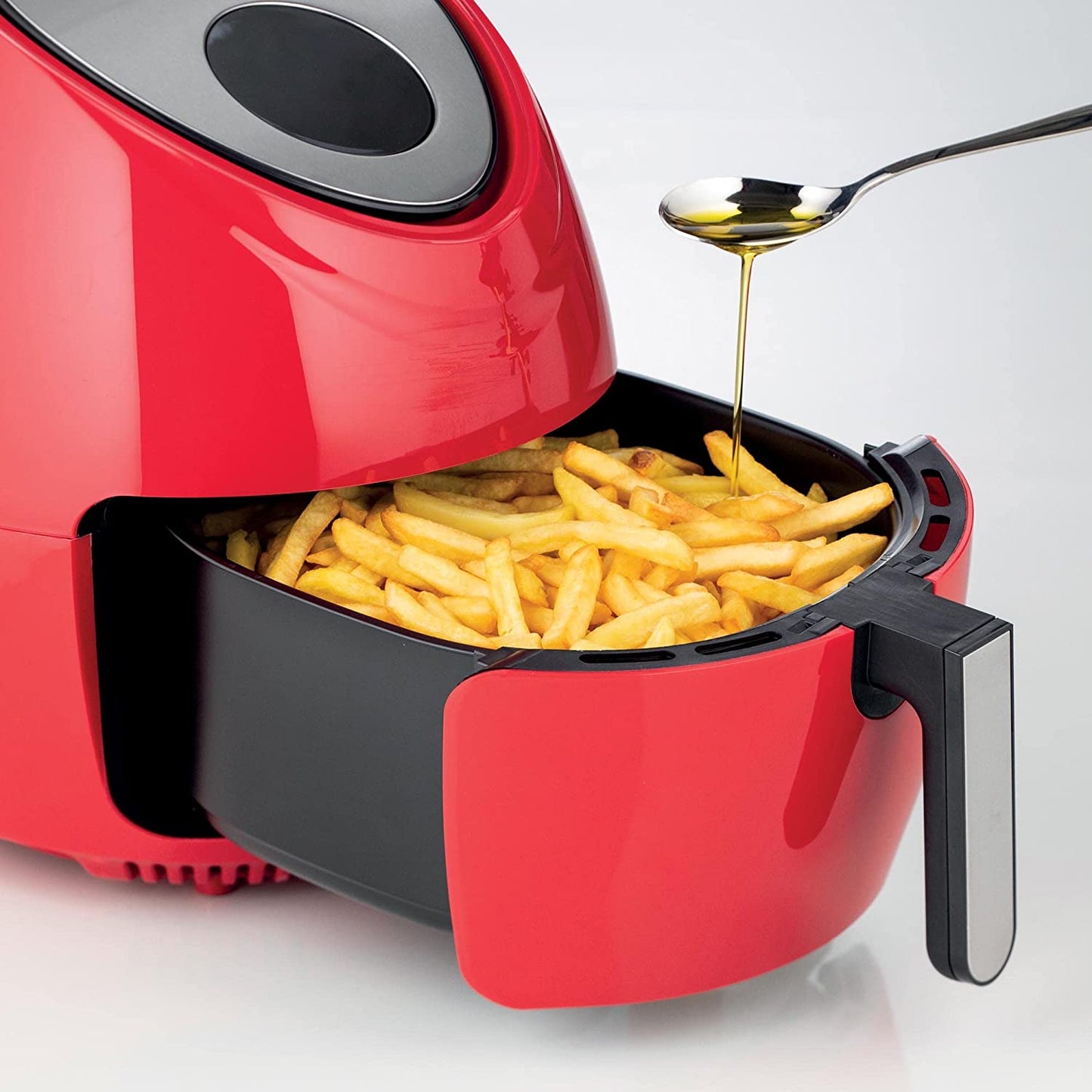 Ariete 4618 Airy Fryer XXL 5.5 L | 1800W | Healthy Frying with Minimal Oil | Cooks Up to 2.5 kg | Odor-Free Cooking | Red | 2-Year Warranty