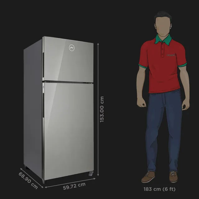 Godrej RT EON ALPHA 270C RI ST GL 238L 3-Star Frost Free Double Door Refrigerator | Advanced Inverter Technology | Nano Shield | Steel Glow | 10-Year Compressor Warranty
