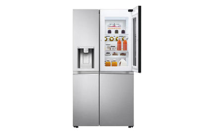 LG GL-X257ABS3 630L Side-by-Side Refrigerator, InstaView, Noble Steel, 3 Star
