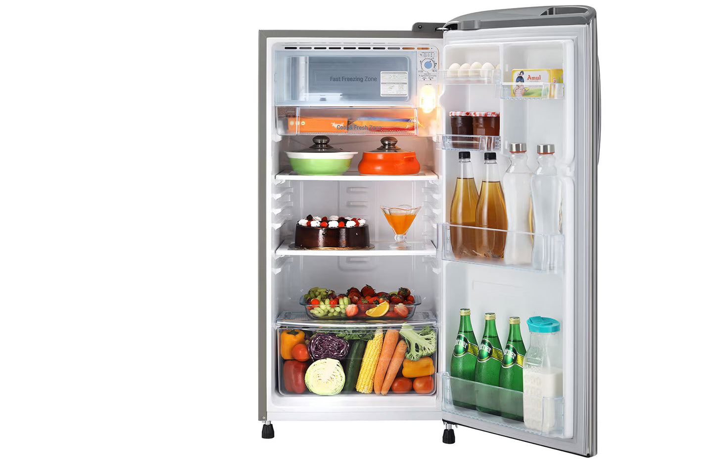 LG GL-B231AELD 210L Direct Cool Single Door 3 Star Refrigerator with Fast Ice Making Color Emerald Lotus