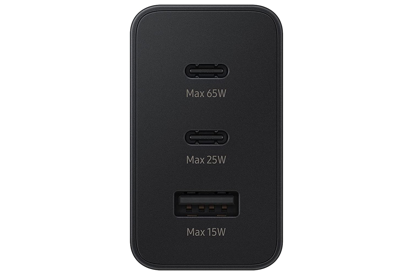 Samsung 65W Power Adapter Trio (Black) | Original Fast Charger | 3-Port USB | Compatible with Tablets &amp; Phones | Suraj Electronics Delhi NCR