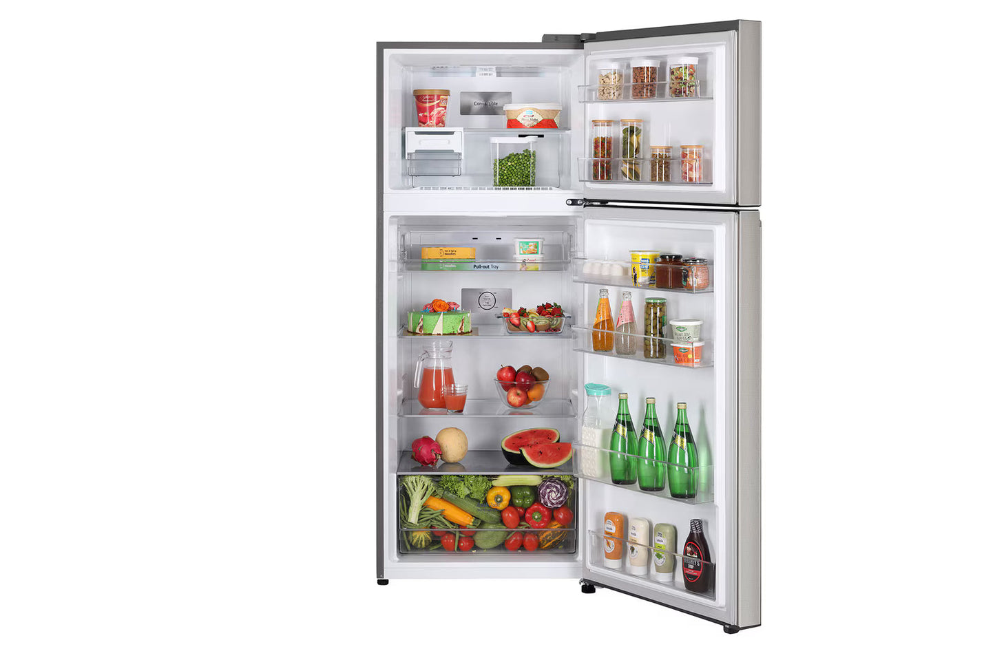 LG GL-S342SUSY 322L Double Door Refrigerator, Smart Inverter Compressor, Convertible Multi Air Flow , Urban Steel, 2 Star