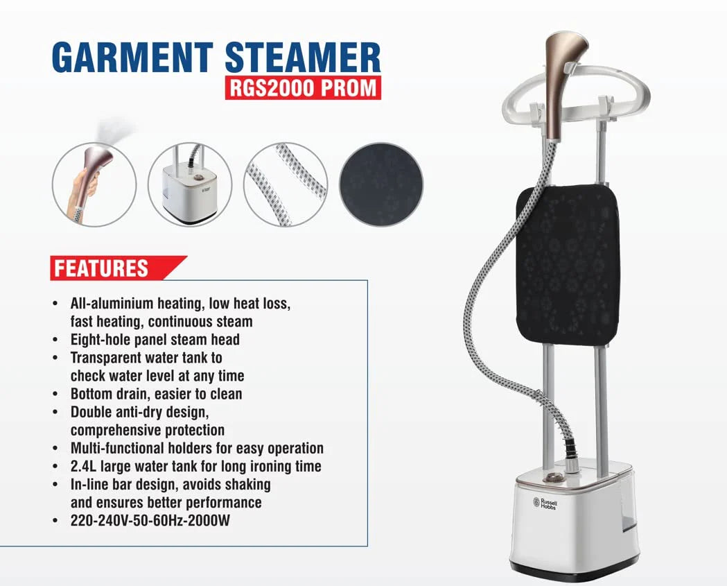 Russell Hobbs Garment Steamer 2000 Watts RGS2000PROM