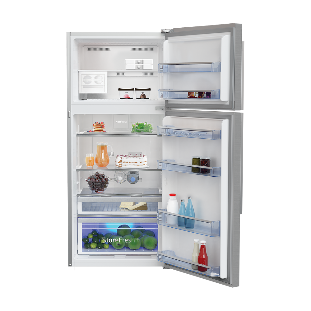 Voltas Beko RFF533IF 510L 2 Star Frost Free Double Door Refrigerator | StoreFresh+™, NeoFrost™, ProSmart™ Inverter, Active Fresh Blue Light, IonGuard – Inox Look | Suraj Electronics