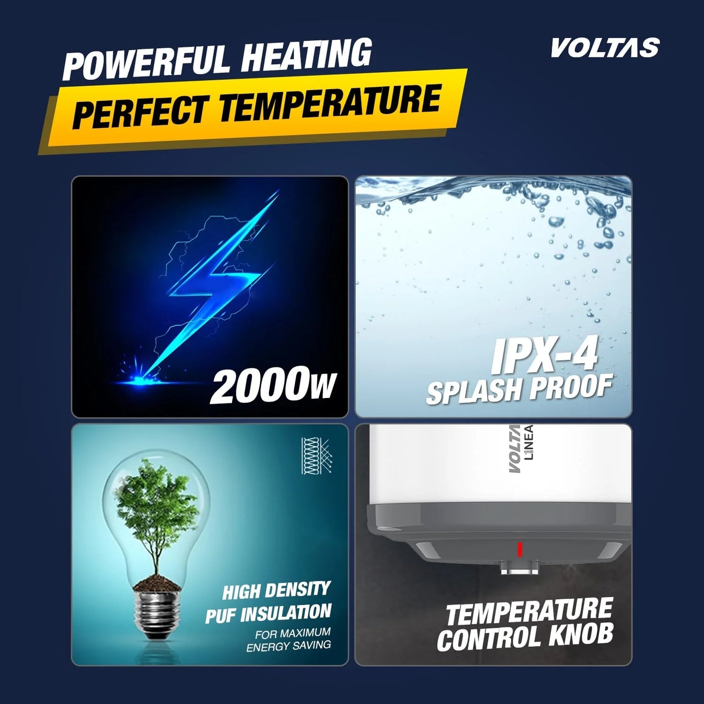 Voltas Linea 15L 3-Star Water Heater 155HPBGY (2000W) Best Price in Delhi NCR