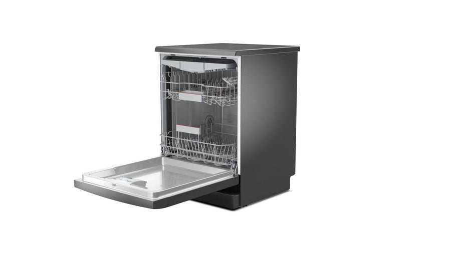 Bosch SMS6HMC00I 15 Place Settings Free-Standing Dishwasher | Brushed Black Steel | Home Connect Wi-Fi | SpeedPerfect+ | Suraj Electronics Delhi NCR