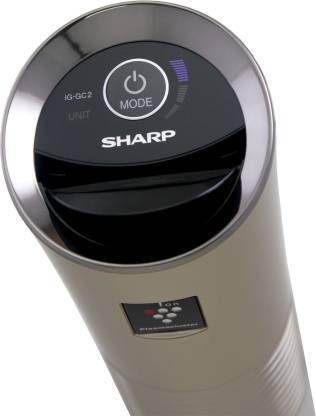 Sharp IG-GC2E-N Plasmacluster Car Air Purifier | Dual USB Charger | Removes Odor, Smoke &amp; Pollen | Champagne Gold | Suraj Electronics