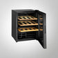 Kaff WC 48 TH BW 16-Bottle Free Standing Wine Chiller with Thermoelectric Cooling & Touch LED Display – Black Glass Door