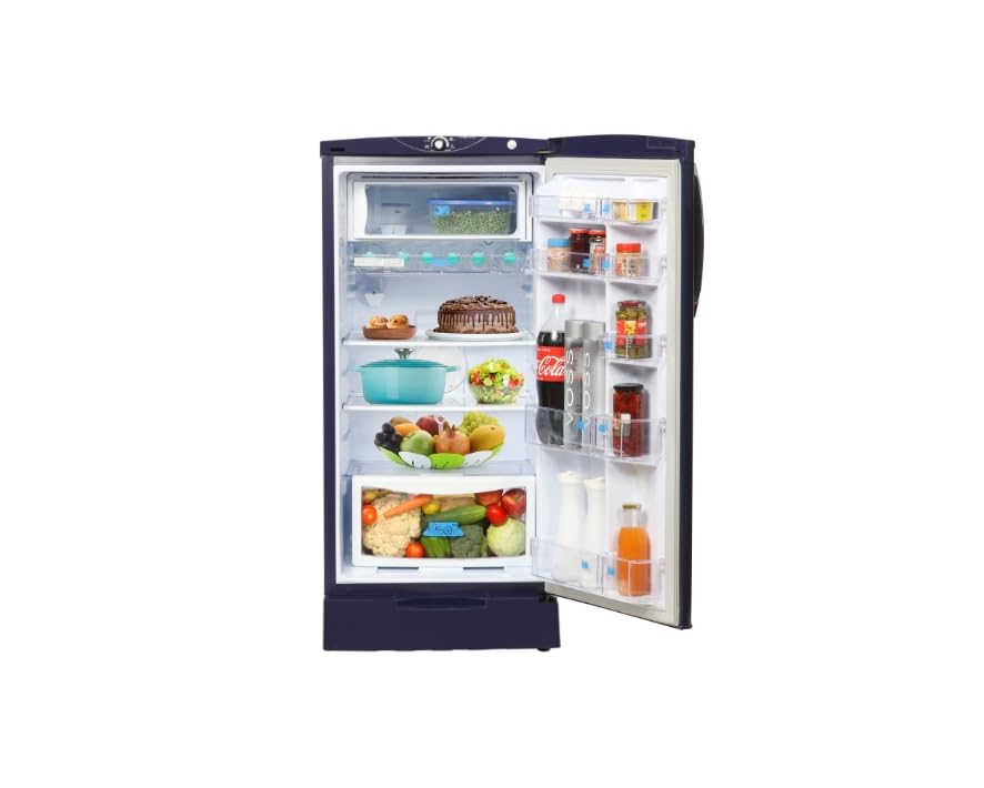 Godrej 180 L 1 Star Advanced Capillary Technology, With Jumbo Vegetable Tray Direct Cool Single Door Refrigerator( RD EDGE 205A THF GL BL, Garden Blue)