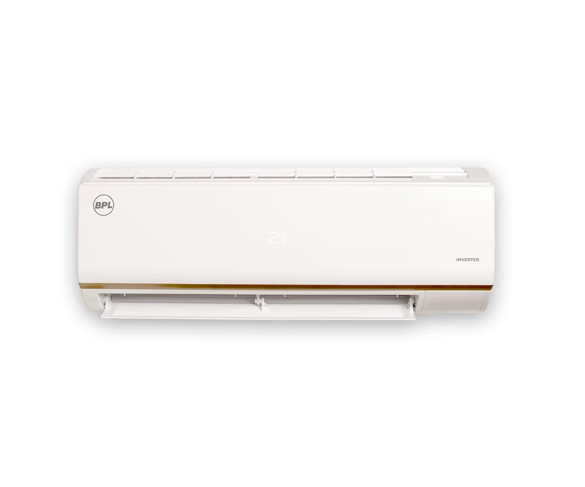 BPL BAS-V195PBYG 1.5 Ton 5 Star Inverter Split AC with 6-in-1 Expandable Mode, IFeel, IClean, PM 2.5 Filter & Blue Fin Coating (White)