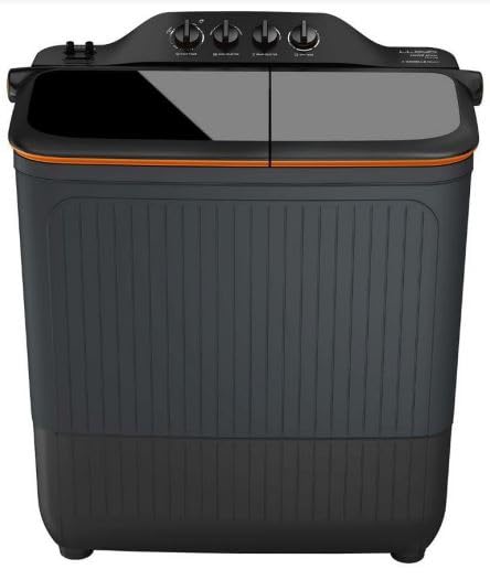Lloyd GLWS125EPHVG 12 Kg 5 Star Semi-Automatic Top Load Washing Machine with Dual Waterfall, Memory Backup &amp; Stainless Steel Filter – Dark Grey