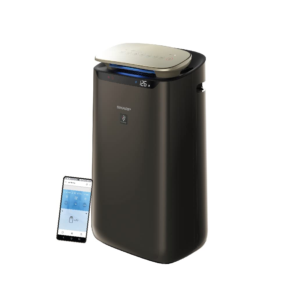 SHARP FX-J80M-H Wi-Fi Air Purifier – Plasmacluster Technology, HEPA H14 Filter, Carbon Filter, Covers 680 Sq. Ft., Portable & Sleep Mode