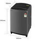 LG THD09SWM 9 kg 5 Star Fully Automatic Top Load Washing Machine With Heater