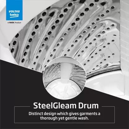 Voltas Beko WTL6004UEA/BPB 6 kg Fully Automatic Top Load Washing Machine Black