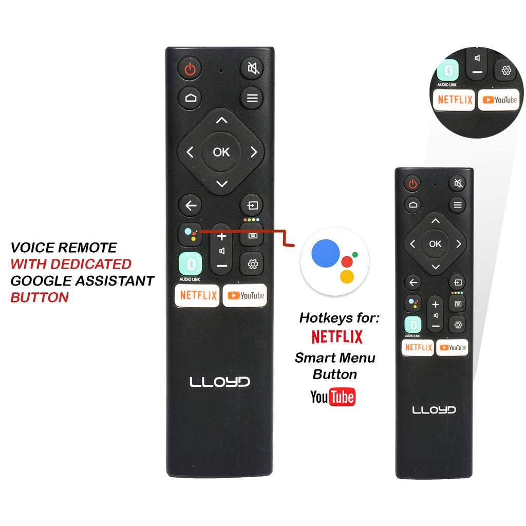 Lloyd 43UX900D 43-Inch 4K Ultra HD Smart LED Google TV | Dolby Vision & Atmos | AI Quad-Core Processor | Hands-Free Voice Control | Dual Band Wi-Fi