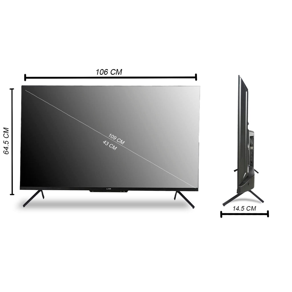Lloyd 43UX900D 43-Inch 4K Ultra HD Smart LED Google TV | Dolby Vision & Atmos | AI Quad-Core Processor | Hands-Free Voice Control | Dual Band Wi-Fi
