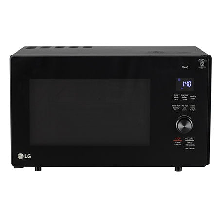 LG 28 L Convertible Microwave Oven with Air Fry, Charcoal Lighting Heater™, 331 Auto Cook Menu Powered by Thinq, Black — MJEN286UFWF — product view