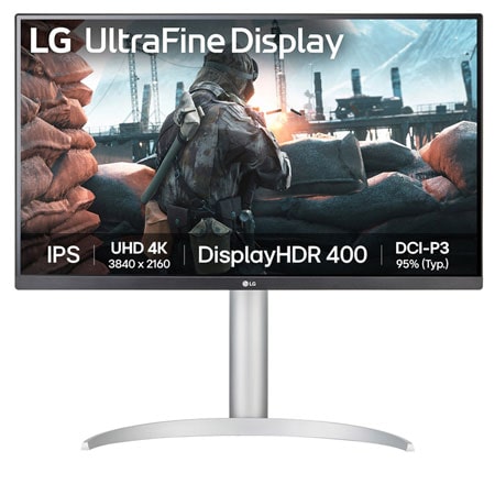 LG 68.58 cm (27) UHD 4K IPS Monitor, VESA DisplayHDR™ 400, Dynamic Action Sync, Black Stabilizer — 27UP650K-W — product view