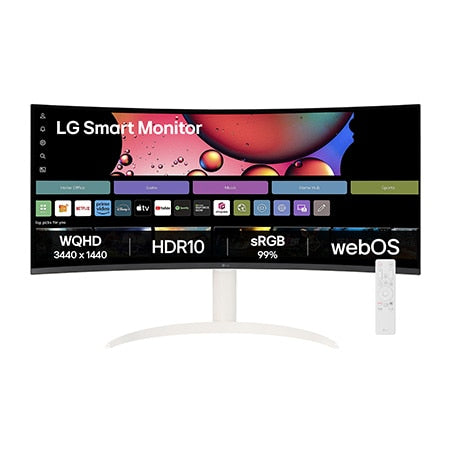 LG Smart 34 (86.36 cm) 21:9 Curved WQHD (3440x1440) with webOS — 34SR65QC-W — product view