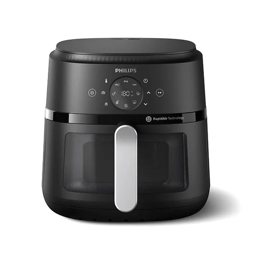 Philips NA221/00  4.2 Litres Air Fryer with Automatic Shut-off, Dishwasher Safe, Rapid Air Technology, Non-Stick Coating (Black)