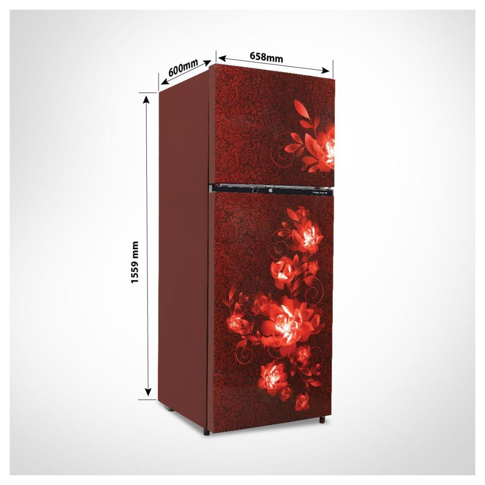 Voltas Beko RFF295D/W0CWR0I0000GD 250L 2 Star Frost Free Double Door Refrigerator Celin Wine