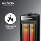 Havells Walthero Carbon Black 1000W Tower Room Heater | Dual Heat Settings | Tip-Over Safety | Oscillation | Rust-Free Reflector | Made in India